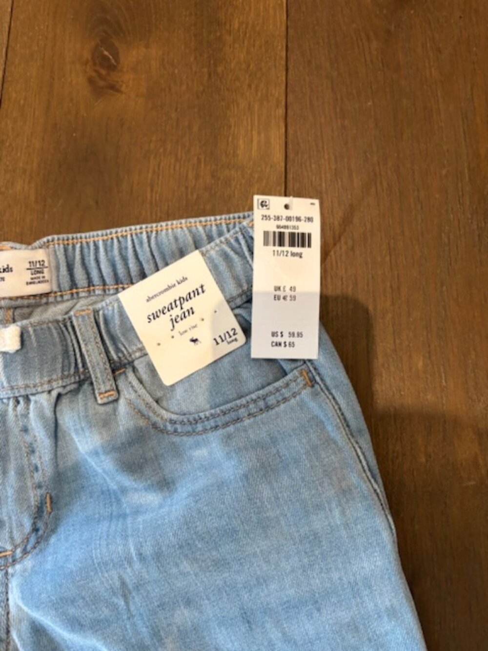 Abercrombie Kids Girls Sweatpant Jeans - Picture 4 of 4